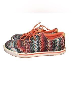 Twisted X Hooey Loper Western Multi-color Aztec Print Womens Shoes - Size 7.5